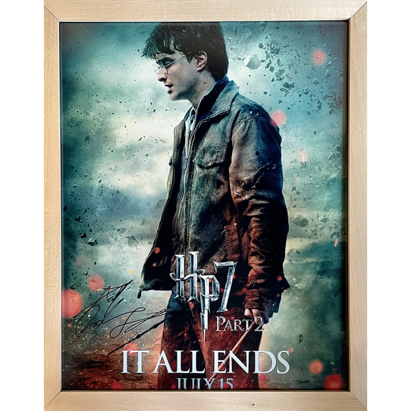 HARRY POTTER - Autograph by  Daniel Radcliffe | Harry Potter and the Deathly Hallows: Part 2 | Framed 1